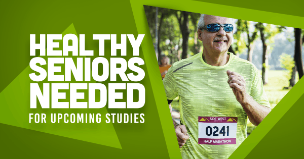 Healthy seniors needed for upcoming studies, older man running in race