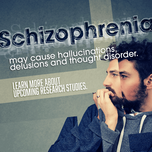 Schizophrenia may cause hallucinations, delusions, and thought disorder. Learn more about upcoming research studies